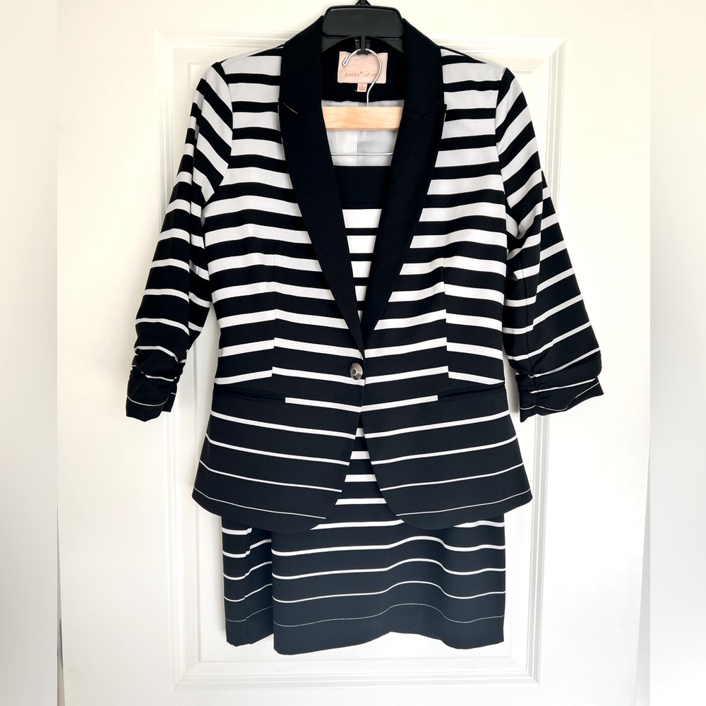 Black and white Gibson Latimer Suit w/pencil skirt!